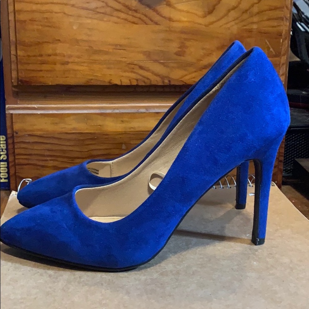Blue Suede Heels